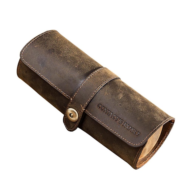 1 stk. Retro læderur display boks ur opbevaringsboks holdbar ur display etui
