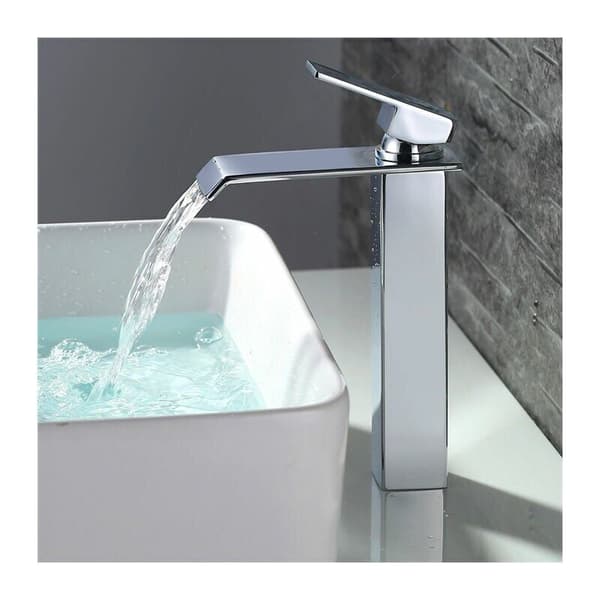 Vattenfall Badrumsblandare Hög Pip Blandare Krom Modern Design