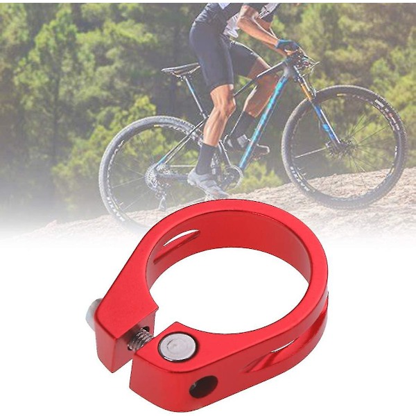 31,8 mm cykelstolpsklämma sadelstolpsklämma i aluminiumlegering sadelstolpsklämma för cykelsadelstolpe Mtb cykel landsvägscykel casual cykel (2 st, röd)