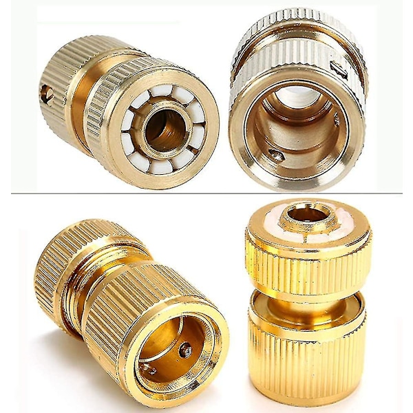 4 stk. Hurtigkobling 1/2 tommer messing slangekobling. 1/2 \"slangekobling til slangen