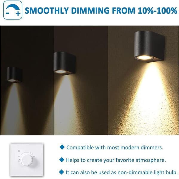 Halogenlampa GU5.3 50W 12V, 800lm Varmvit 2700K Dimbar, Halogen Spotlampa MR16, 6-pack