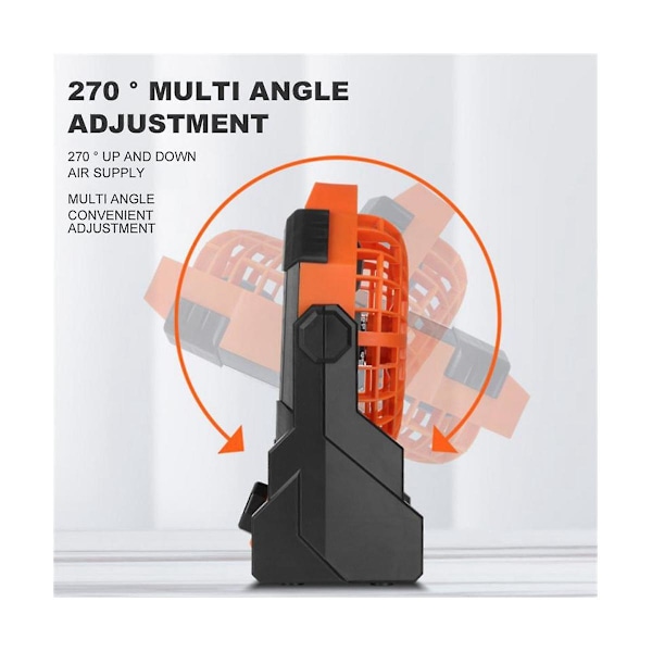 Leirintätuuletin LED-valolla, 7800 mAh:n kannettava ladattava paristokäyttöinen ulkotelttatuuletin Le