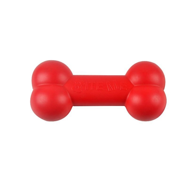 Rött hundben tugg- och slipsten pinne husdjur hundben hund leksak, form för kast & hämtning utomhus(20 * 9 * 6 cm)