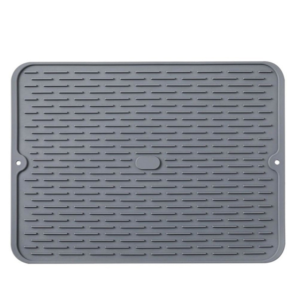 (grå) Miljøvenlige silikoneunderlag, førsteklasses kvalitet isoleret fleksibel holdbar skridsikker coasters varm 15,7in X 11,8in
