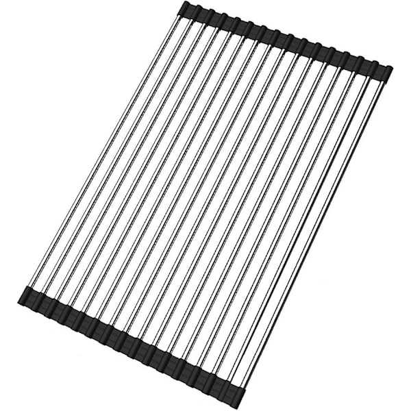 Rullbar diskställ över diskbänken Rullbar diskbänkstorkställ Bärbar diskställ Diskställ Hopvikbar Sus304 Rostfritt stål Diskställ