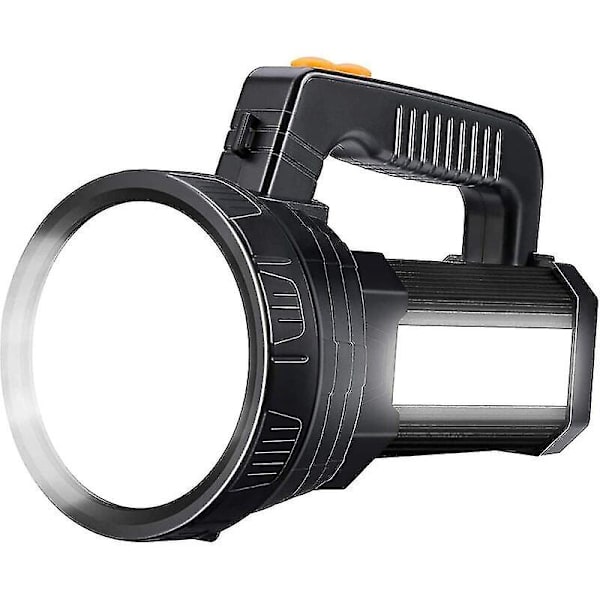 15000 lumen superljus stark LED-ficklampa med 6 ljuslägen, vattentät LED-ficklampa för campingnödsituationer (svart)