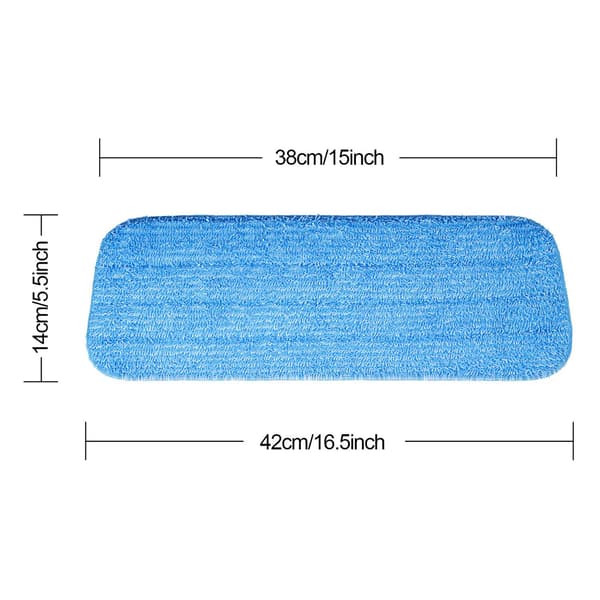5 stk mikrofiber rengjøringsputer moppputer 16 tommer vaskbar klut mopphode erstatning passer for de fleste spraymopper