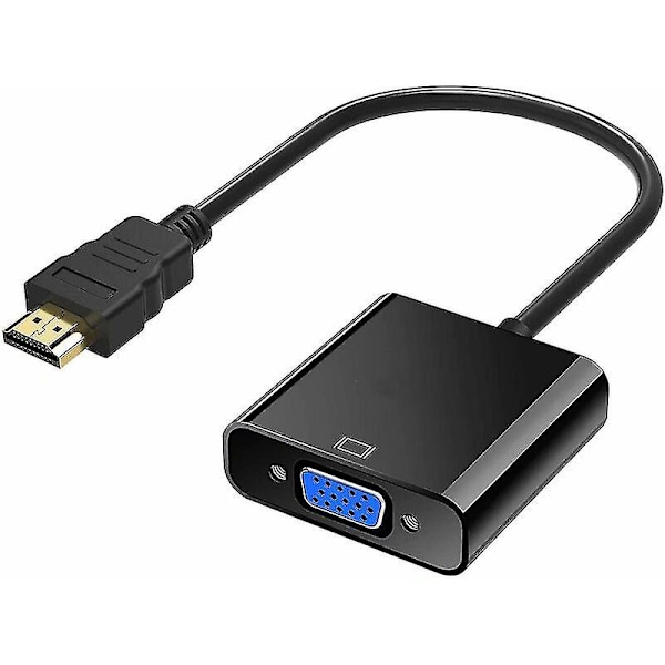 Til Vga-adapter med 3,5 mm lyd og mikro-USB-port, gullbelagt 1080p aktiv HDTV-gave