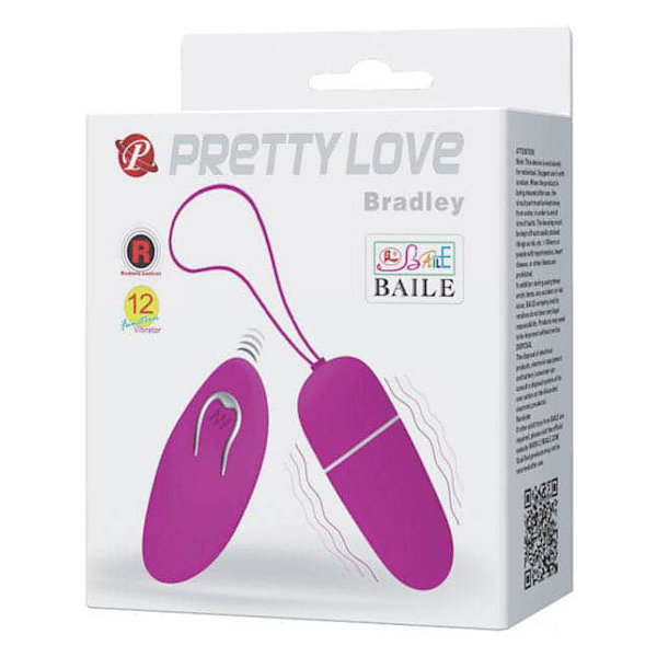 Pretty Love: Bradley, Värisevä muna Purple ABS-plast