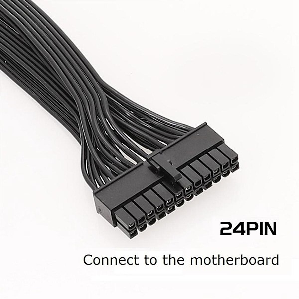 18+10-pinninen 24-pin ATX-virtalähdekotelokaapeli, modulaarinen Psu-virtakaapeli Rmx-sarjalle Rm1000x/rm850x/r