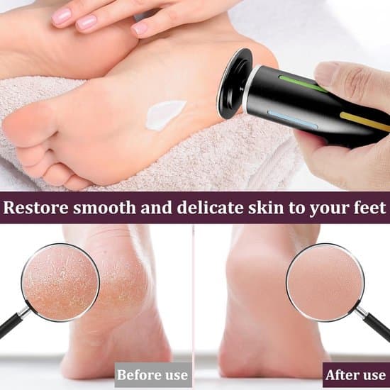 Electric Callus Remover - 60 Replaceable Sanding Pads - Adjustable Speed - Hygienic Foot File with Power Adapter - Electronic Foot Care - Black