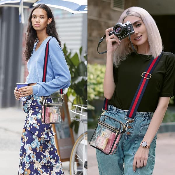 Clear Crossbody Bag Approved, Adjustable Shoulder Strap Color1