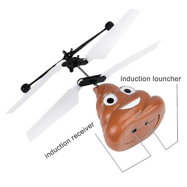 Flying Poop Infrared Induction Remote Control Induction Mini Aircraft Toy [DB]
