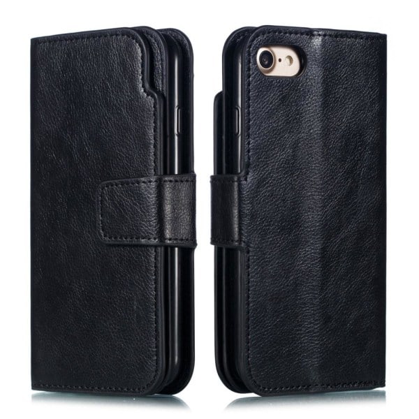 iPhone 7/8/SE (2020/2022) - Wallet Case med 9 Kortpladser - Sort