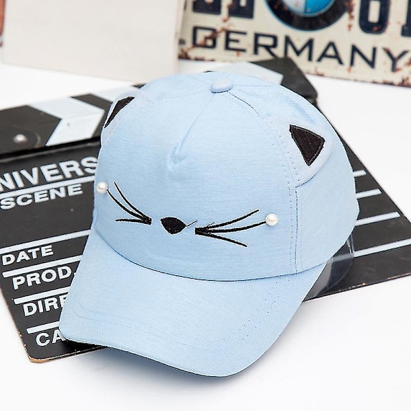 2023 Sommarmärke Street Justerbar Söt Broderihatt Kattöron Snapback Cap Pojke Flicka Pärla Mesh Baseballkeps
