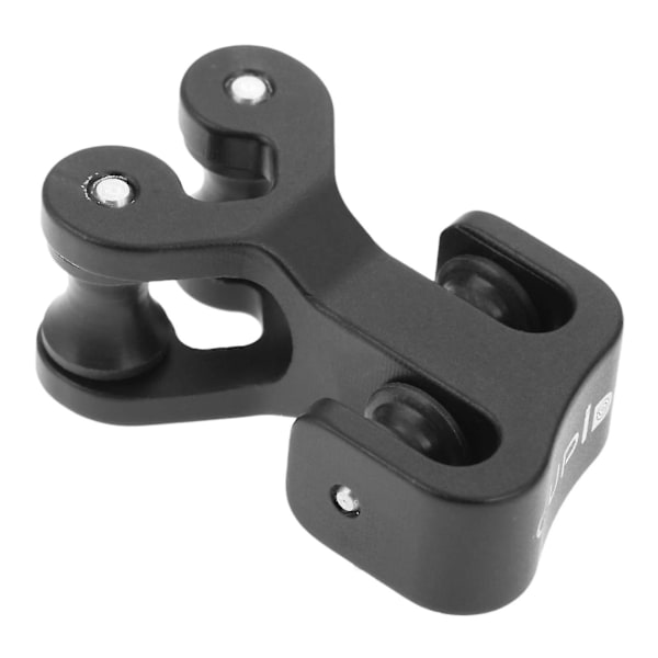 1 stk. kabelskive i aluminium til buer med en 3/8\" kabelstang - ultralet remskive til undersnor - sort