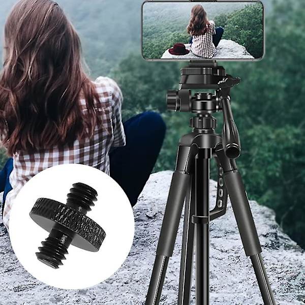 1/4 hane till M8 gängad kameraskruvadapter Konverter för kamerabur Rig/stativ/monopod/kulhuvud/ljusstativ/axelrigg (4 st, svart) -t