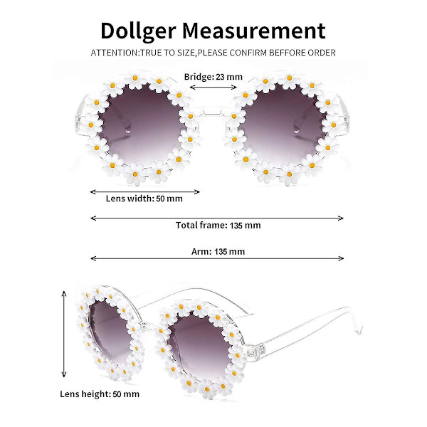 2 kappaletta retro-kukkasilmälaseja naisille ja tytöille, pyöreät daisy-aurinkolasit, muodikkaat silmälasit juhliin ja diskoon