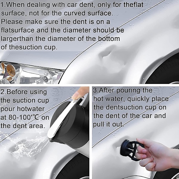 Bilsugkopp Dent Puller Bil Dent Puller Kraftfull Bilreparation Dent Removal Verktygssugkopp Dent Puller Bil Dent Puller Kraftfull Bilreparation Dent