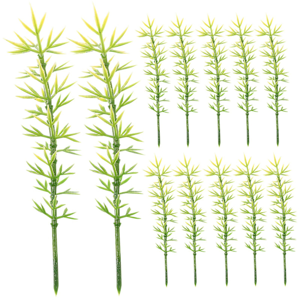 100 stk. Grønne planter Kunstig bambus Miniature træ Mini bambus træ Bambus træ plante