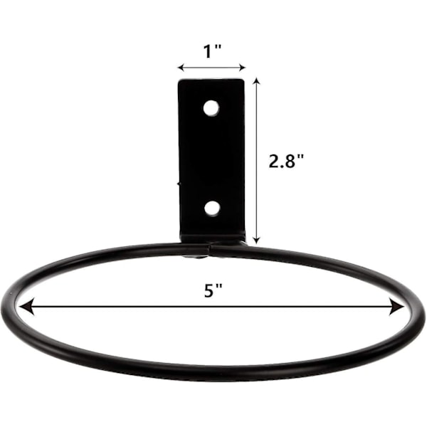 4 stk. 5 tommer blomsterpotteholder ring vægmonteret blomsterpotteholder ring planteophæng, sort 5 tommer blomsterpotteholder ring vægmonteret 4 stk. metal P