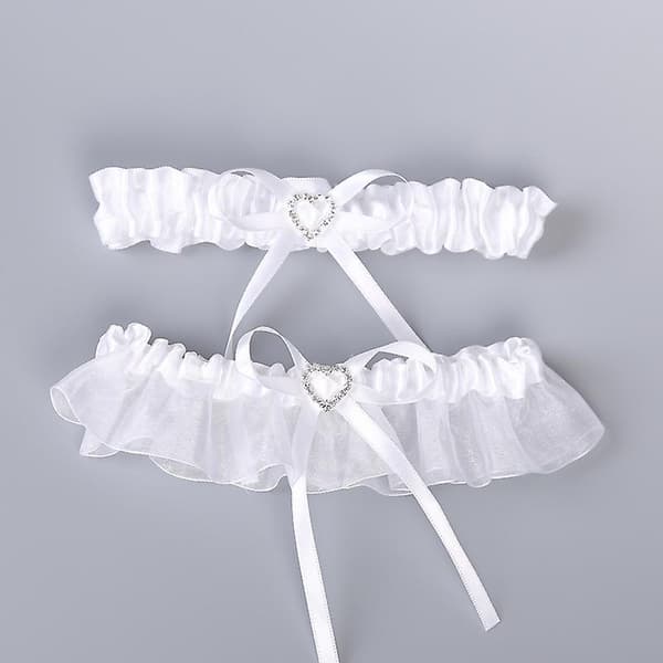 Spets Brudgum med Strass Satinrosett - Set om 2