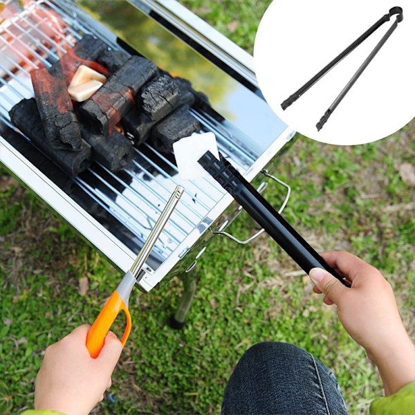 BBQ Kul Tænger Til Grill, Brænde Gribetænger, Heavy Duty Carbon Stål Metal Klip Tænger Klemme Klip Til Kul Serveringsværktøj