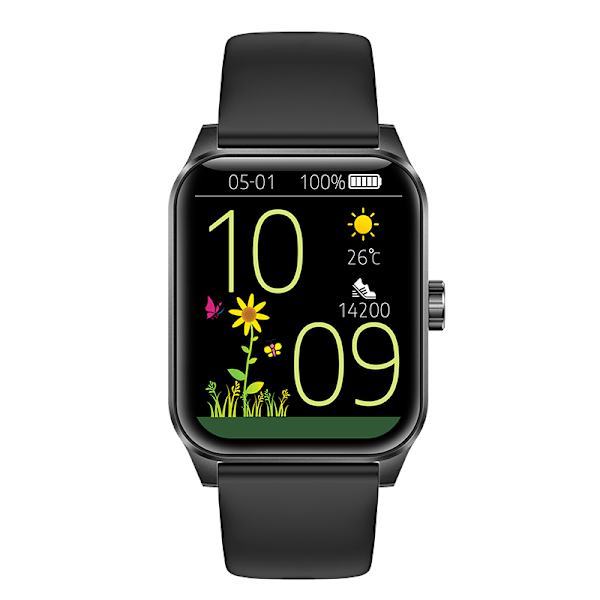 Smartklokke med Bluetooth og helseovervåking Black Variety
