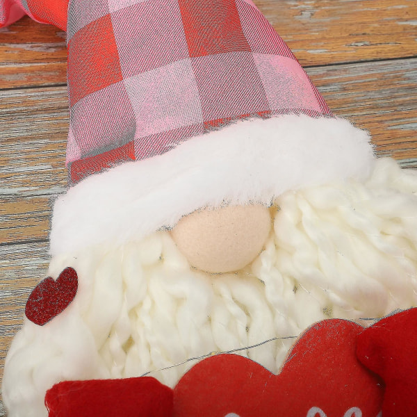 Alla hjärtans dag Gnome nordiska plyschleksaker dockor prydnader med ljusslinga barn presenter