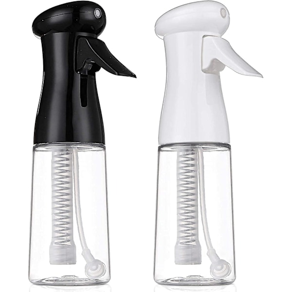 2 Pack Hair Spray Bottle, 7.5oz/212ml Clear Continuous Water Mister Spray Bottle