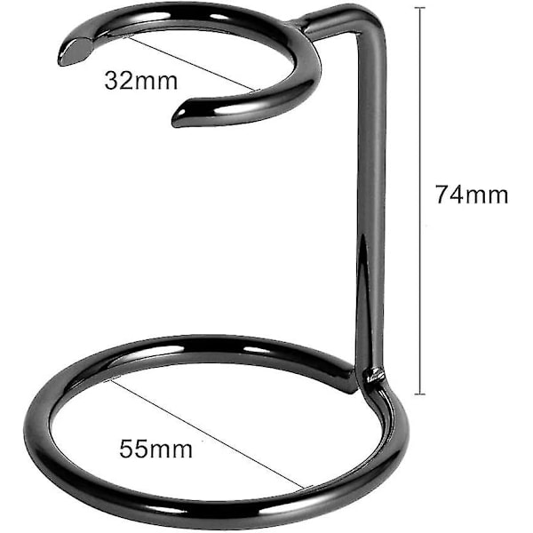 Rakställ för rakborste i rostfritt stål, hållare för rakblad, rakapparater för salongsbruk och hemmabruk (2 st)