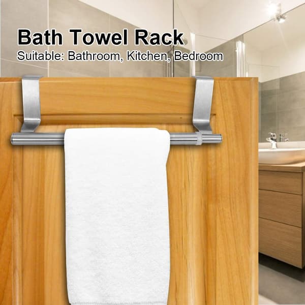 Rustfritt stål over håndkleholder Retractable Over håndkle Rack Bar soverom håndklehylle (34cm Retractable Single Bar)