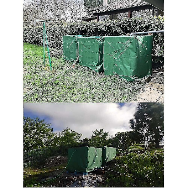 Regn- og solbeskyttende hettetrekk passer til vanntank 1000 liter IBC-beholder folie