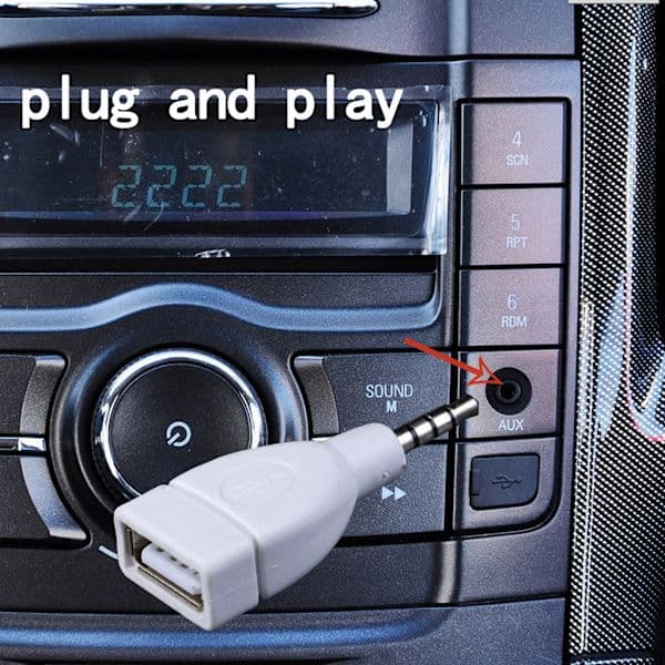 Lydkonverter 3,5 mm AUX Han til USB 2.0 Hun Stik til Musikafspilning 2 stk 2pc