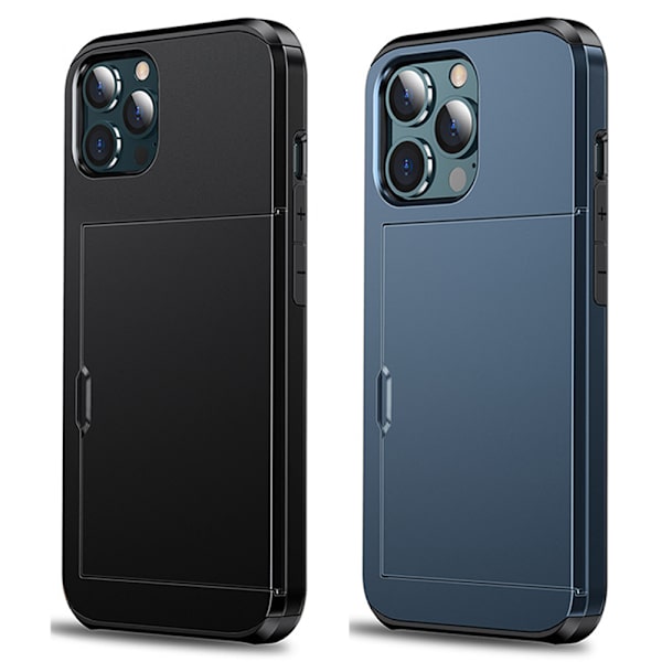 2-pack iPhone 11 Plånboksfodral, Kortfack Skjutbart Dolt Skyddande Baksida