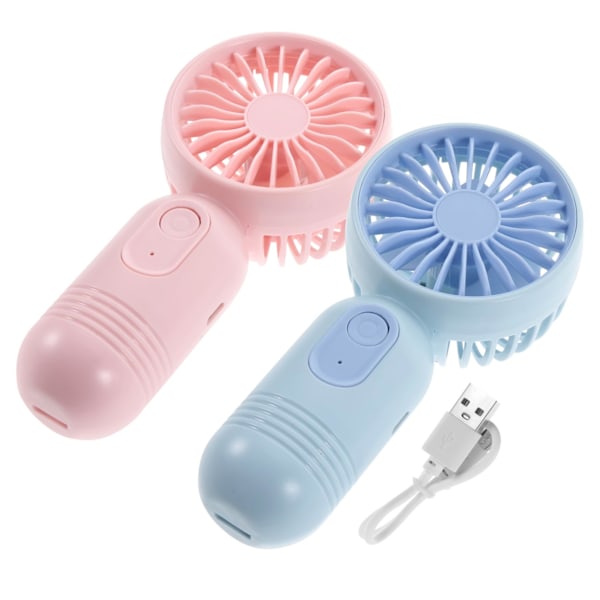 2pcs Hand Held Fans Battery Operated Hand Fans Mini Fan Bulk Small Handheld Fan Portable Fan Convenient Mini Fan Portable