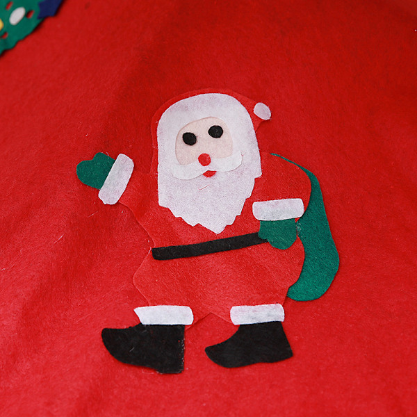 Joulukuusen helma, Punainen & Vihreä Merry Christmas -kuusen helma, Pehmeä Maalaistalon Joulukoriste