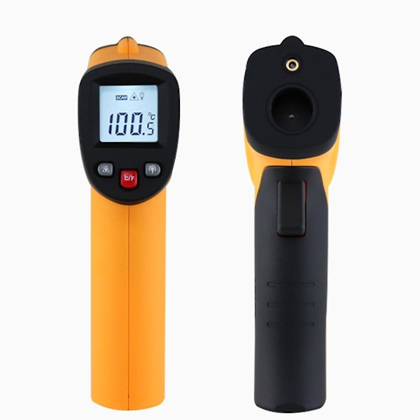 Infraröd termometer, beröringsfri digital lasertemperaturpistol -58f till 716f (-50c till 380c) med LCD-display