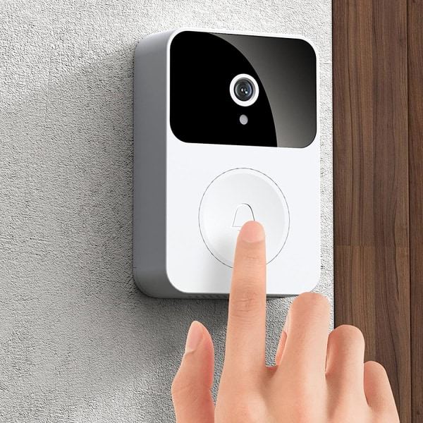 Smart Trådløs Fjernbetjening Videodørklokke, Hjemme Intercom HD Nattesyn WiFi Genopladelig Dørklokke