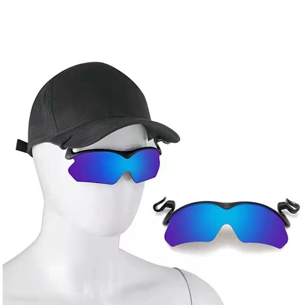 Clip-on Hatt Polariserade Solglasögon Flip-Up Skydd Fiske Cykling Resor Utomhus Solglasögon 3