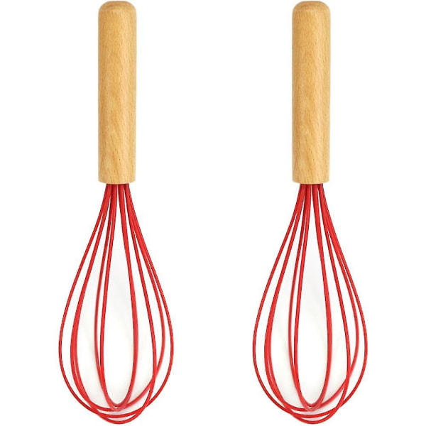 Silicone Whisk With Wood Handle - Whisk For Eggs