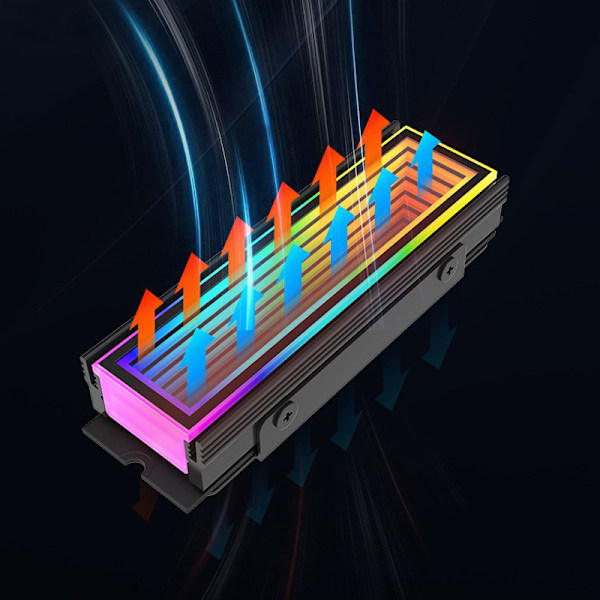 5v Argb Sync Dator 2280 Ssd M2 Kylare Pc Rgb M.2 Nvme Kylning Kylfläns Solid State Drive Cooli