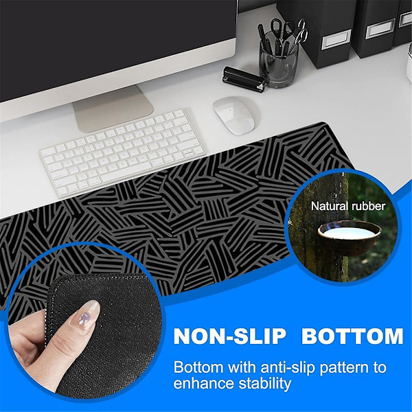 Topografinen Contour Extended Big Mouse Pad 2mm:n ei-liukumatonta kumialustaa olevalla tietokoneen näppäimistöhiirellä Matto Mousepad 11.8x