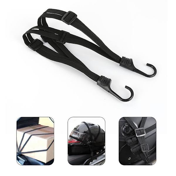 Heavy Duty Bungee Cord Flad Stræk Cykellås Elastisk Cykelstrop Justerbar Cykel Bungee Rack Strop Med Krog