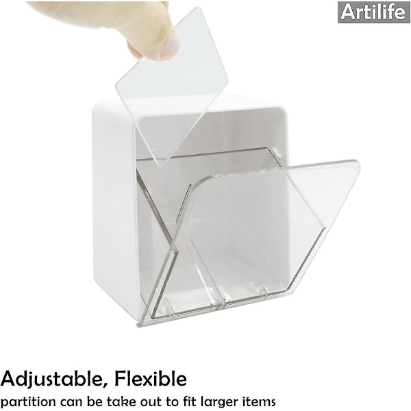 Badeværelses Qtip Holder Glas Til Vatpinde, Vatbolde, Vatbolde, Kommode Bordplade Organizer