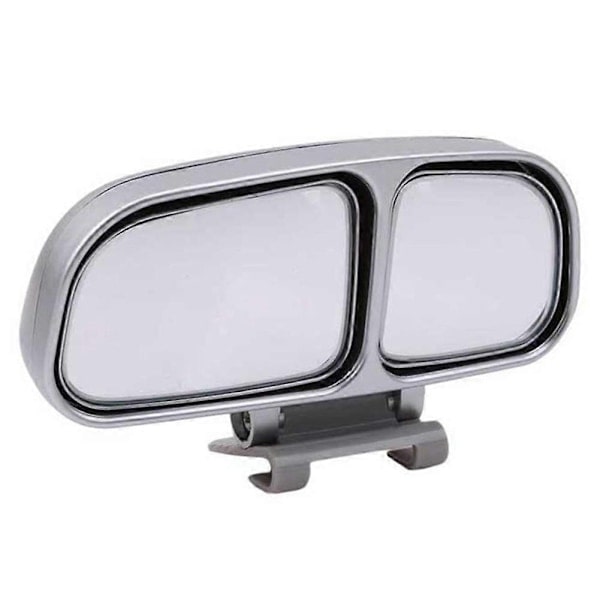Adjustable Wide Angle Car Rearview Mirror Blind Spot Auxiliary Side Mirror Silver Left silver Left