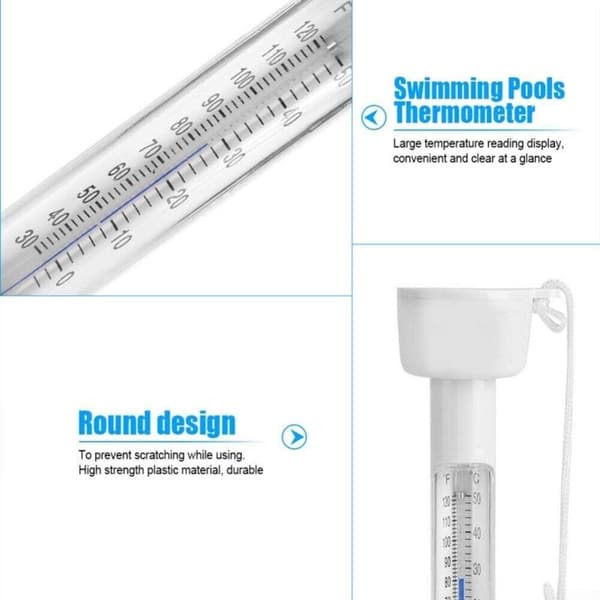 Pooltermometer, bærbar flydende springvands-spa-pooltermometer, til swimmingpool, spa, bassin