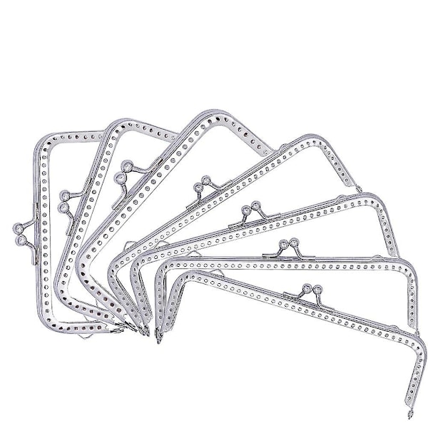 5 st Metallram Väska Diy Craft Kyss Spänne Lås Myntväska Halvcirkelformad Båge Form Koppling Ram Väska För Väska Väska Tillverkning 18cm
