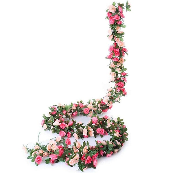 8 st konstgjorda blommor blommig falsk vin hängande girlang fest bröllop dekor
