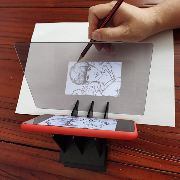 DIY Tegne Tracing Pad Optisk Projektor Maleri Kopi Tavle Speil Refleksjon Projeksjon Tracing Plate Board Tegneserie Tracer